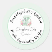 Sticker Rond Spécialement pour vous mélange floral vert fait ma (Devant)