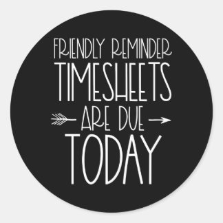 Sticker Rond Spécialiste de la paie Ager Greffier Rappel amical
