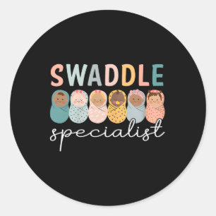 Sticker Rond Spécialiste de Swaddle Nicu Mother Ba