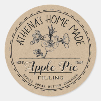 Sticker Rond Spécialité Alimentaire Agriculteurs Marché Pomme P