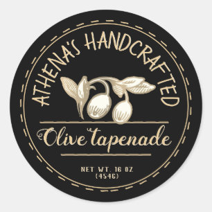 Sticker Rond Spécialité Alimentation Farmers Marché Olive Tapen