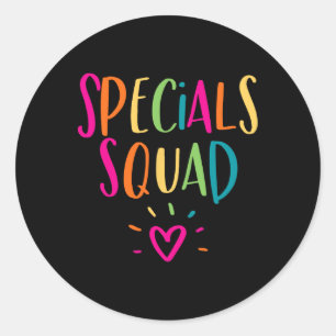 Sticker Rond Spécialités Squad Art Musique Pe Tech Gym Équipe e