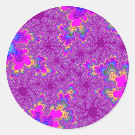 Sticker Rond Speckle arc-en-ciel rose (Devant)