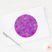 Sticker Rond Speckle arc-en-ciel rose (Enveloppe)