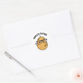 Sticker Rond Specs-tato Funny Potato Spectacle Pun (Enveloppe)