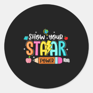 Sticker Rond spectacle formidable staar puissance enseignant te