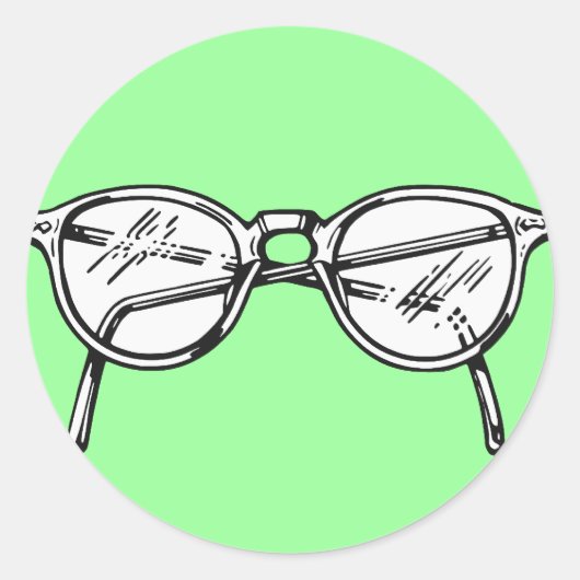 Sticker Rond Spectacles (Devant)