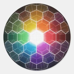 Sticker Rond Spectre de nid d'abeille