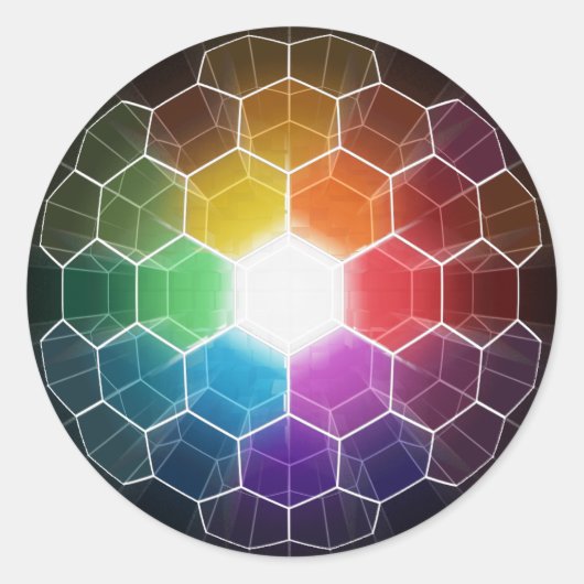 Sticker Rond Spectre de nid d'abeille (Devant)