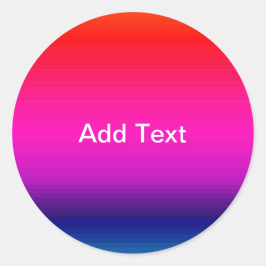 Sticker Rond Spectre des couleurs horizontales - 4 (Devant)