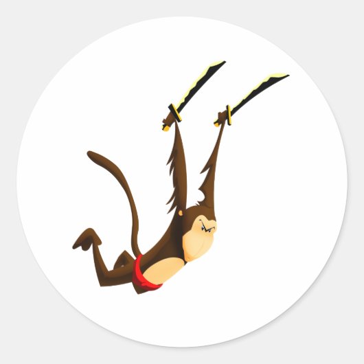 Sticker Rond Spectre - Le Singe Blitzkrieg! (Devant)
