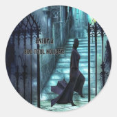 Sticker Rond Spectre Sur Les Marches (Devant)