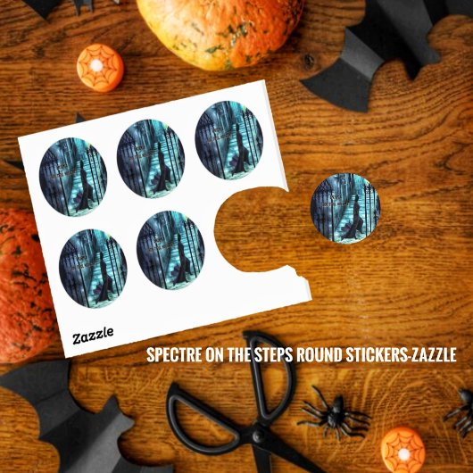 Sticker Rond Spectre Sur Les Marches