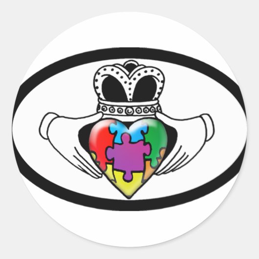 Sticker Rond Spectrum Claddagh (Devant)
