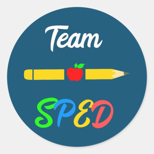 Sticker Rond SPED Teacher Team Appréciation Day spécial (Devant)