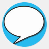 Sticker Rond speech-bubble arrow (Devant)