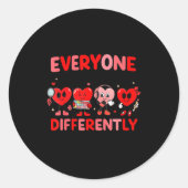 Sticker Rond Speech Therapy Language Pathologist Valentines Day (Devant)