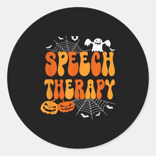 Sticker Rond Speech Therapy Speech Therast Speech Pathology Hal (Devant)