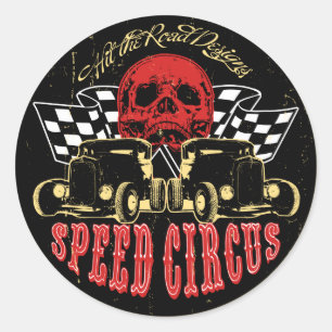 Sticker Rond Speed Circus