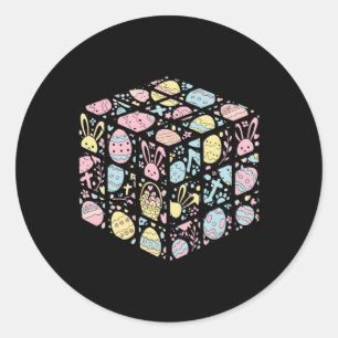 Sticker Rond Speed Cube Bunny Oeuf de Pâques Jour de Pâques Gar