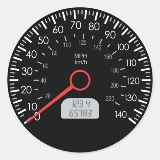 STICKER ROND SPEEDOMETER DE VOITURE (Devant)