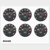 Sticker Rond Speedometer de voiture de course (Feuille)