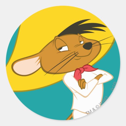 Sticker Rond SPEEDY GONZALES™ Couleur de confiance (Devant)