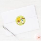 Sticker Rond SPEEDY GONZALES™ et Slowpoke (Enveloppe)