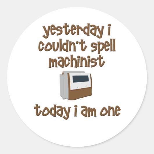 Sticker Rond Spell Machinist (Devant)