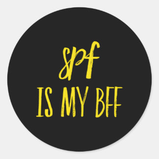 Sticker Rond Spf Est Mon Bff Dermatologiste Dermatologue Écran 