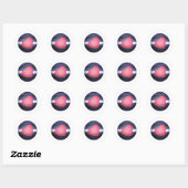STICKER ROND SPHÈRE DE FIERTE EN CUIR (Feuille)