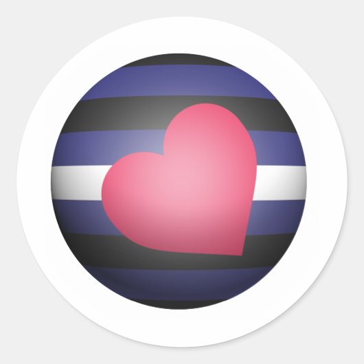 STICKER ROND SPHÈRE DE FIERTE EN CUIR (Devant)