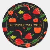 Sticker Rond Spicy Warm Scent Handmade Wax Melts (Devant)