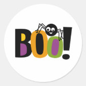 Sticker Rond Spider BOO Halloween (Devant)