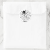 Sticker Rond Spider dans son Web (Sac)