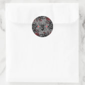 Sticker Rond Spider Floral design style gothique (Sac)