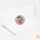 Sticker Rond Spider Lady Jorogumo - Yokai japonais (Enveloppe)