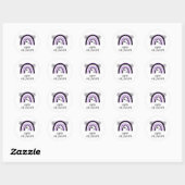 Sticker Rond Spider Rainbow Happy Halloween heureux (Feuille)