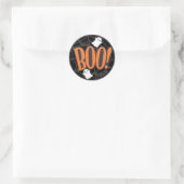 Sticker Rond Spider Web Ghost Boo! Halloween (Sac)