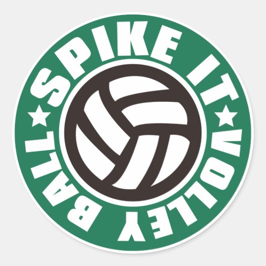 Sticker Rond Spike_It_Volleyball (Devant)
