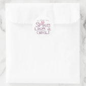 Sticker Rond Spike Like a Girl (Sac)