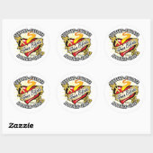 Sticker Rond Spina Bifida Coeur classique (Feuille)