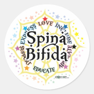 Sticker Rond Spina bifida Lotus