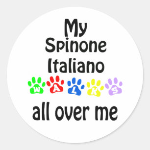 Sticker Rond Spinone Italiano Marche Design