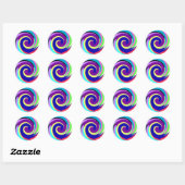 Sticker Rond Spiral Color (Feuille)
