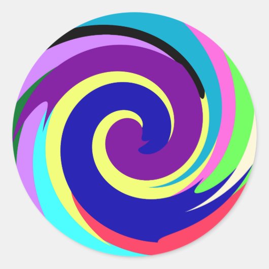 Sticker Rond Spiral Color (Devant)