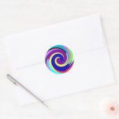 Sticker Rond Spiral Color (Enveloppe)
