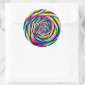 Sticker Rond Spirale arc-en-ciel (Sac)