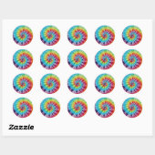 Sticker Rond Spirale arc-en-ciel (Feuille)