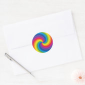 Sticker Rond Spirale arc-en-ciel éclate (Enveloppe)